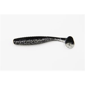 Rib Swim 4'' Shad Black / Silver Belly