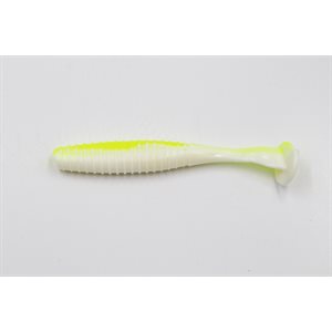 Rib Swim 4'' Shad Chartreuse / White