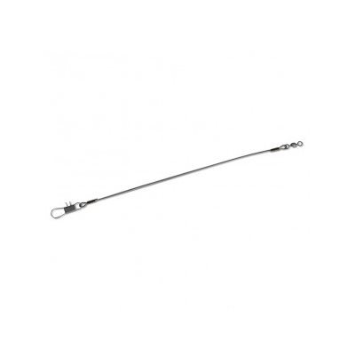 6" Black Wire Leader 7 branch with Crane Swivel test 30 lbs