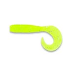 YAMAMOTO 4 Single Tail Grub Chartreuse W / Large Silver Fla