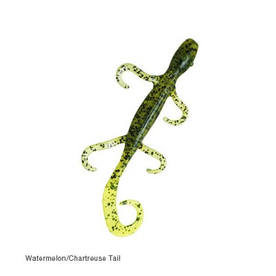 ZMAN Lizardz 6" Watermelon / Chartreuse Tail 6 / Pack ZMAN Lizardz 6" Watermelon / Chartreuse Tail 6 / Pack