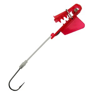 PROTROLL E Rotary Big Fin Red Single 5 / 0 Barbed Hook 40lb