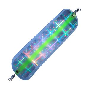PROTROLL Prochip 11 Fin Flasher 11" Plaid W / Grn Strp On Uv